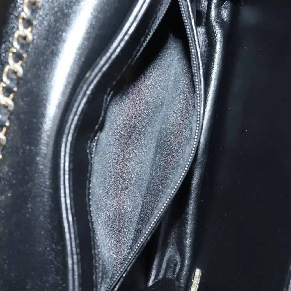 Chanel Matelasse Lambskin Chain Shoulder Bag Black